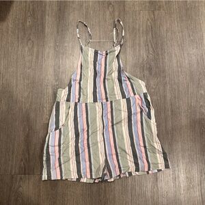 Striped Sleeveless Women's Romper